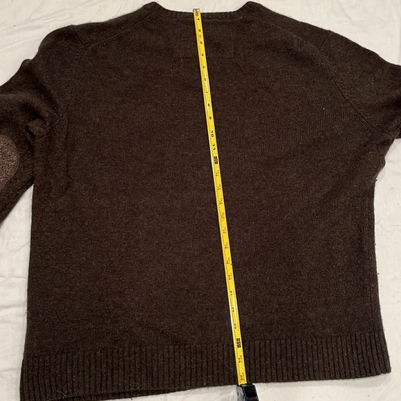 Dark Green/Brown V Neck Sweater 80% Lambs Wool / 20% Nylon Men’s XL - Picture 15 of 16